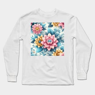 Pink Spring Flowers Long Sleeve T-Shirt